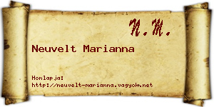 Neuvelt Marianna névjegykártya